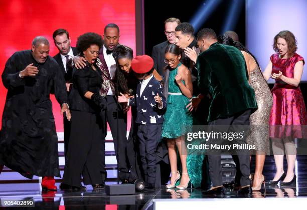 Laurence Fishburne, Jeff Meacham, Jenifer Lewis, Kenya Barris, Yara Shahidi, Miles Brown, Peter Mackenzie, Marsai Martin, Marcus Scribner, and...