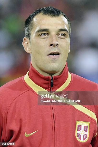 Portrait of Nenad Milijas of Serbia taken prior the FIFA World Cup 2010 group 7 qualifying football match against France in Belgrade on September 9,...