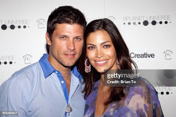Actor Greg Vaughan and wife/actress Touriya Haoud arrive at SumCreative Hosts EVENT999 For "9Planet Universe" Fashion Brand Launch at Zune LA on...