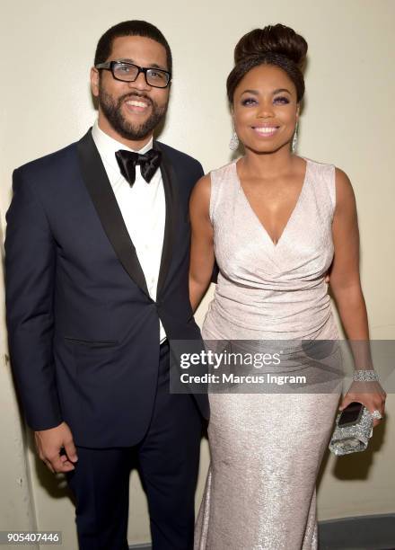 Jemele Hill and Michael Smith attend the 49th NAACP Image Awards at Pasadena Civic Auditorium on January 15, 2018 in Pasadena, California.