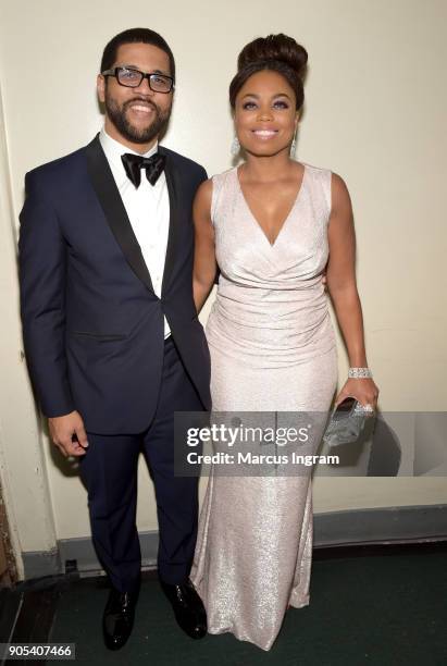 Jemele Hill and Michael Smith attend the 49th NAACP Image Awards at Pasadena Civic Auditorium on January 15, 2018 in Pasadena, California.