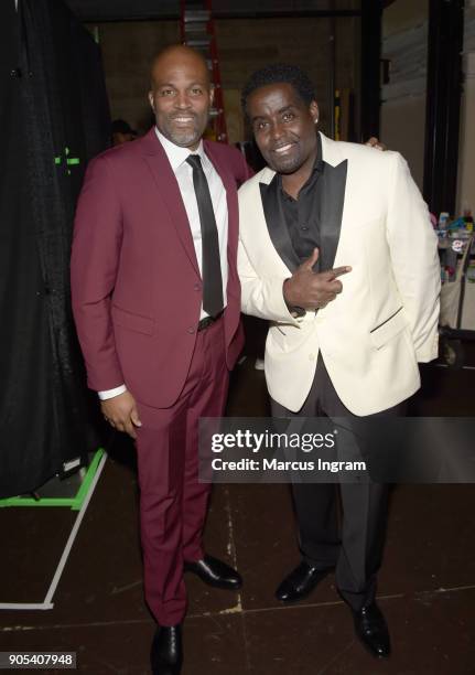 Chris Spencer and Gary 'G. Thang' Johnson attend the 49th NAACP Image Awards at Pasadena Civic Auditorium on January 15, 2018 in Pasadena, California.