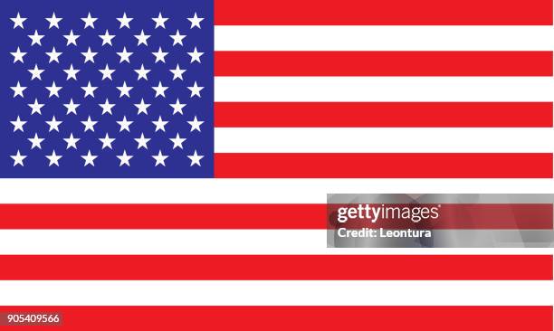 amerikanische flagge - fahnen stock-grafiken, -clipart, -cartoons und -symbole