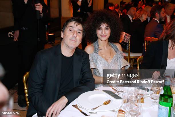 Revelation for "Le Brio", Camelia Jordana and her director in the movie, Yvan Attal attend the 'Cesar - Revelations 2018' Party at Le Petit Palais on...