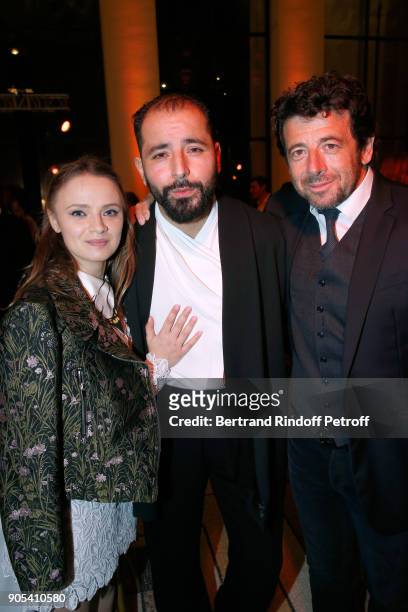 Director of the movie "M", Sara Forestier, Revelation for 'M', Redouanne Harjane and his sponsor Patrick Bruel attend the 'Cesar - Revelations 2018'...