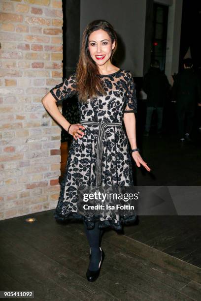 German presenter Anastasia Zampounidis during the Bunte New Faces Night at Grace Hotel Zoo on January 15, 2018 in Berlin, Germany.