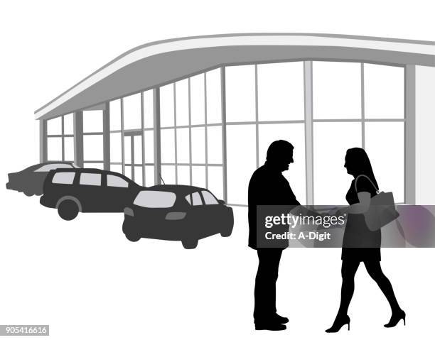 used car deal - car salesperson stock illustrations