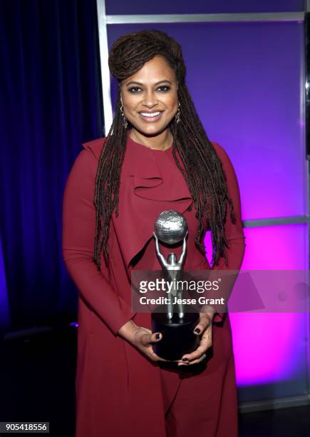 Ava DuVernay, winner of Entertainer of the Year, attends the 49th NAACP Image Awards at Pasadena Civic Auditorium on January 15, 2018 in Pasadena,...