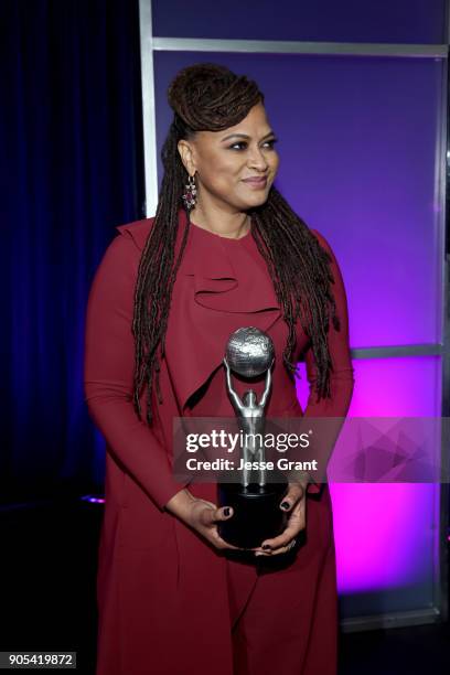 Ava DuVernay, winner of Entertainer of the Year, attends the 49th NAACP Image Awards at Pasadena Civic Auditorium on January 15, 2018 in Pasadena,...