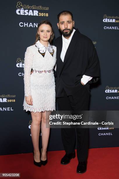 Sara Forestier and Redouanne Harjane attend the 'Cesar - Revelations 2018' Party at Le Petit Palais on January 15, 2018 in Paris, France.