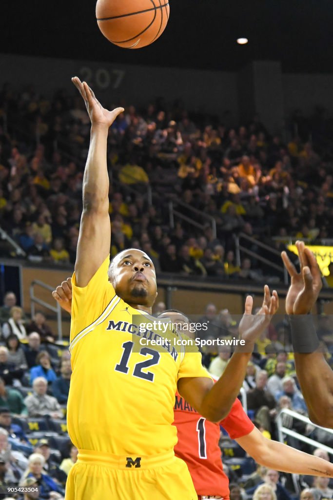 COLLEGE BASKETBALL: JAN 15 Maryland at Michigan