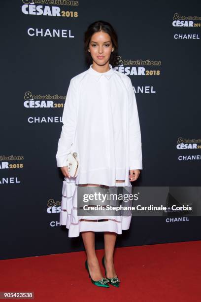 Sofia Djama attends the 'Cesar - Revelations 2018' Party at Le Petit Palais on January 15, 2018 in Paris, France.