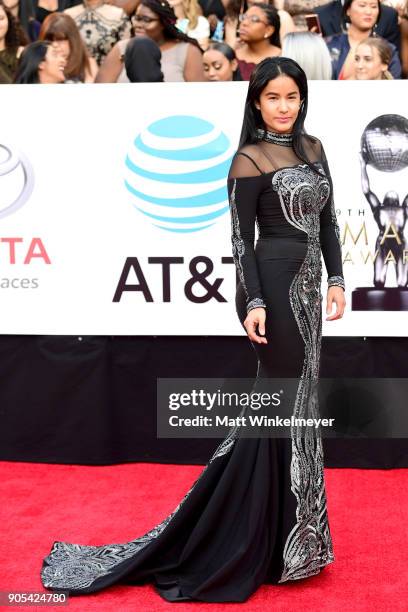 Massiel Tavares attends the 49th NAACP Image Awards at Pasadena Civic Auditorium on January 15, 2018 in Pasadena, California.