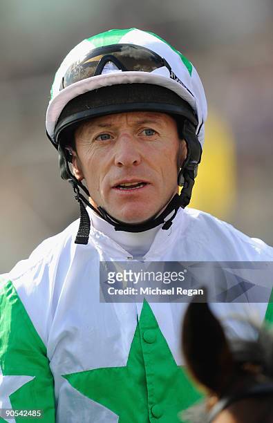 Kieron Fallon after riding Coordinated Cut to victory in the the Crownhotel-bawtry.com E.B.F. Maiden Stakes at Doncaster Racecourse on September 10,...