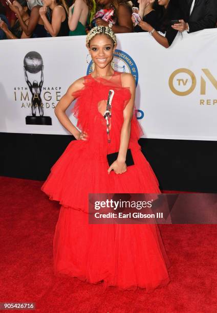 Tiffany Boone at the 49th NAACP Image Awards on January 15, 2018 in Pasadena, California.