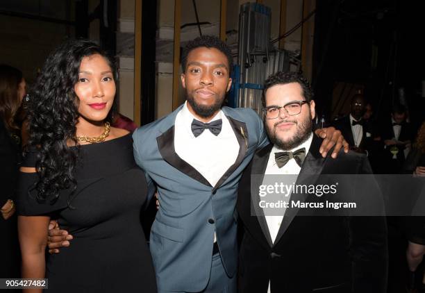 Chadwick Boseman and Josh Gad attend the 49th NAACP Image Awards at Pasadena Civic Auditorium on January 15, 2018 in Pasadena, California.