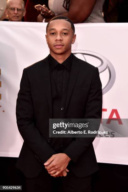 DeRon Horton attends the 49th NAACP Image Awards at Pasadena Civic Auditorium on January 15, 2018 in Pasadena, California.