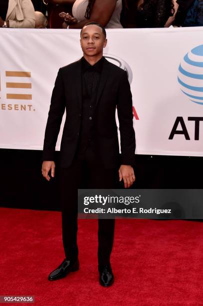 DeRon Horton attends the 49th NAACP Image Awards at Pasadena Civic Auditorium on January 15, 2018 in Pasadena, California.