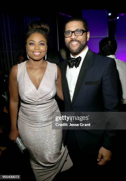 Jemele Hill and Michael Smith attend the 49th NAACP Image Awards at Pasadena Civic Auditorium on January 15, 2018 in Pasadena, California.