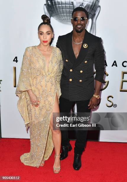 Rebecca Jefferson and Lance Gross at the 49th NAACP Image Awards on January 15, 2018 in Pasadena, California.