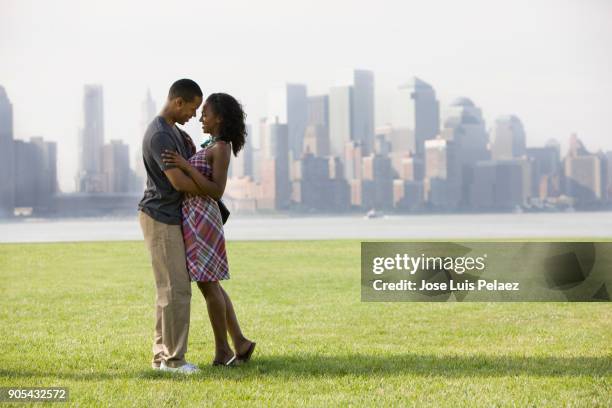 engagement sesion at the park - west new york new jersey stock-fotos und bilder