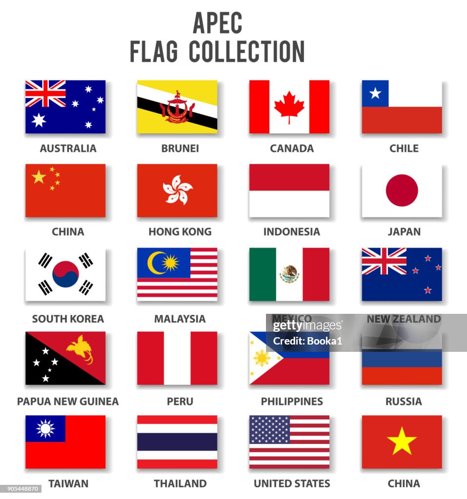 Asia Pacific Economic Cooperation - APEC - Flag Collection- Complete