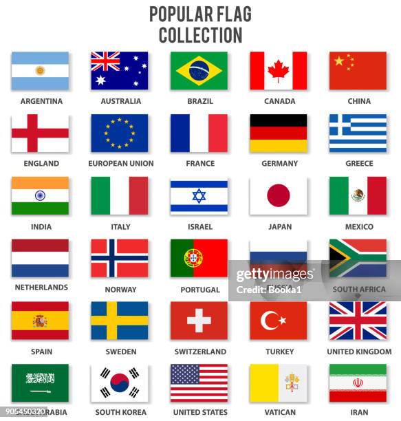 beliebteste flagge kollektion - england germany stock-grafiken, -clipart, -cartoons und -symbole