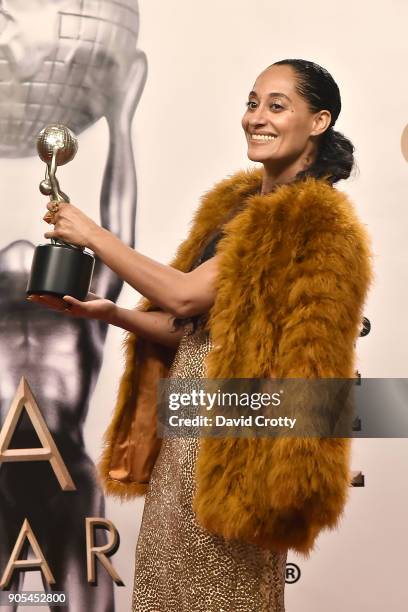 Tracee Ellis Ross attends the 49th NAACP Image Awards - Press Room at Pasadena Civic Auditorium on January 15, 2018 in Pasadena, California.