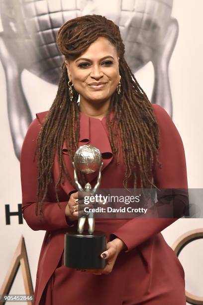 Ava DuVernay attends the 49th NAACP Image Awards - Press Room at Pasadena Civic Auditorium on January 15, 2018 in Pasadena, California.