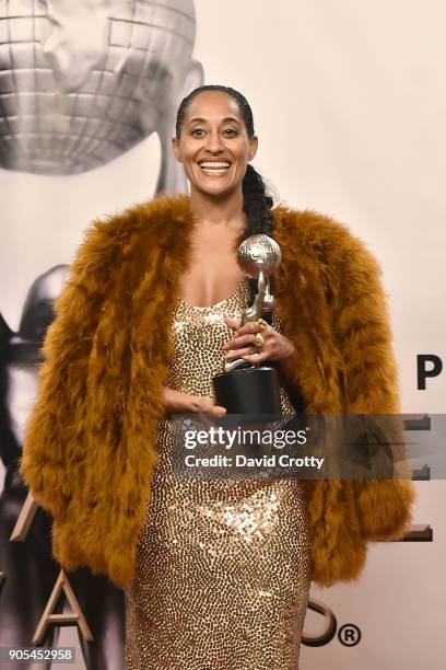 Tracee Ellis Ross attends the 49th NAACP Image Awards - Press Room at Pasadena Civic Auditorium on January 15, 2018 in Pasadena, California.