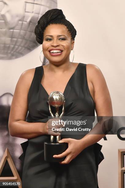 Courtney Kemp Agboh attends the 49th NAACP Image Awards - Press Room at Pasadena Civic Auditorium on January 15, 2018 in Pasadena, California.