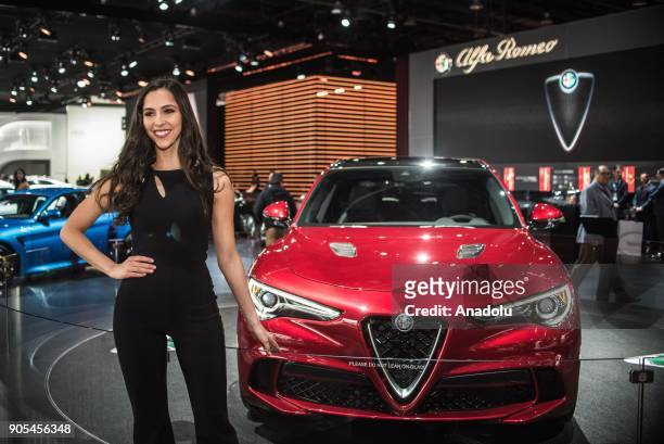 Alfa Romeo Giulia is on display during North American International Auto Show at Cobo Center in Detroit, MI, United States on January 15, 2018.