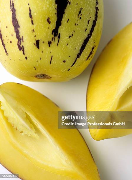 pepino melon, close up - pepino stockfoto's en -beelden