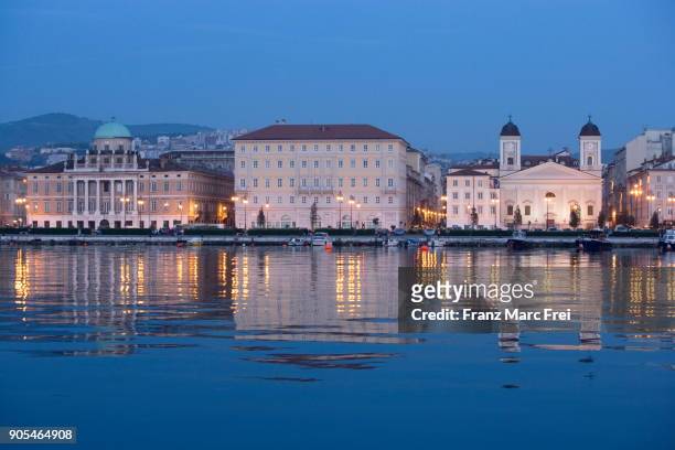 waterfront, trieste, friuli-giulia-venezia, italy - triest stock-fotos und bilder