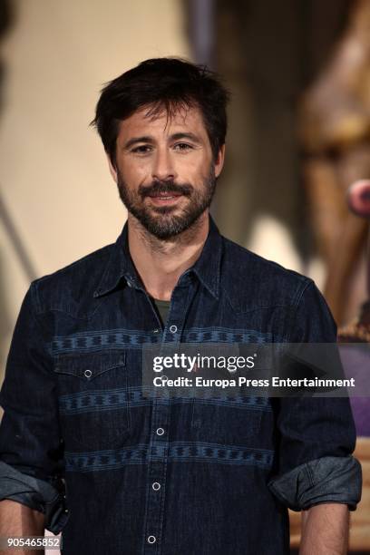 Hugo Silva attends 'Cavernicola' photocall at Ciencias Naturales National Museum on January 15, 2018 in Madrid, Spain.