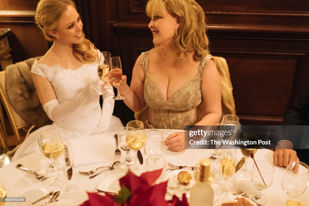 The Russian Ball turned up in 2018. While past years had moments mired in pomp, this year's fete was decidedly looser, more debaucherous, and just plain fun. In what is said to be the most beautiful ballroom in the city at a downtown social club, guests entered a cinematic fantasy of Russian classicism, one of elegance, opulence, and grace. The guest list included princes and princesses, counts and countesses, ambassadors and socialites, who celebrated contributions of Russian culture so successfully it was nearly possible to forget tensions between our two countries.
The usual cast of Wes Anderson-esque characters flamboyantly waltzed, shot vodka, and compared family lineages at the annual Russian Ball in Washington, DC on January 13. The decadent evening offered an escape from current affairs through a bar so open that more than one indecent proposal was murmured with a wink. Guests listened rapt as the Washington Balalaika Society played the Imperial Russian anthem, "God Save the Tsar!" and other traditional songs before a seated dinner that featured not one but two bottles of vodka per table.
Gala dinners are often dry, repressed affairs but not at the Russian Ball; conversational murmurs raised to an energetic din by dessert. The Richard Bray Orchestra had no trouble coaxing the decadent masses back to the ballroom post-dinner for dancing, ballgowns sweeping dramatically around the gilded ballroom. Guests caught their breath during a stunning performance by concert pianist Hyperion Knight before taking to the dance floor well past midnight. No drink was too strong, neckline too low, or jewelry too expensive at what is one of the most eclectic and over-the-top balls of the season. But it was special this year, and veterans of the event reveled in the change as generational and social lines blurred. Vodka flowed and the evening ripened into one for the memory books.