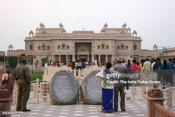 Swaminarayan Akshardham temple in Delhi on November 24, 2005.