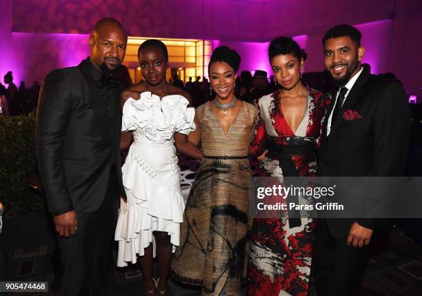 Kenric Green, Danai Gurira, Sonequa Martin-Green, and Susan Kelechi Watson attend 49th NAACP Image Awards After Party at Pasadena Civic Auditorium on...