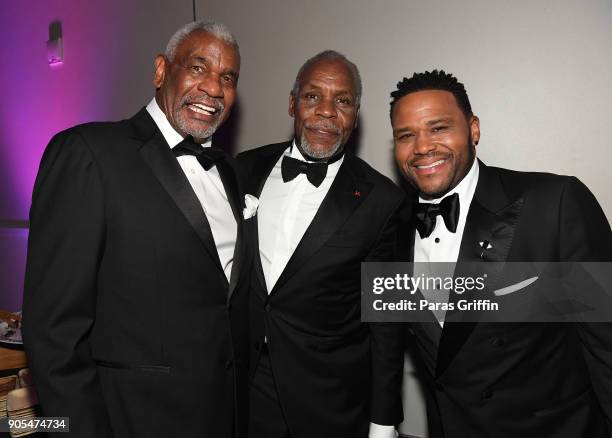 Richard Gant, Danny Glover and Anthony Anderson attend 49th NAACP Image Awards After Party at Pasadena Civic Auditorium on January 15, 2018 in...