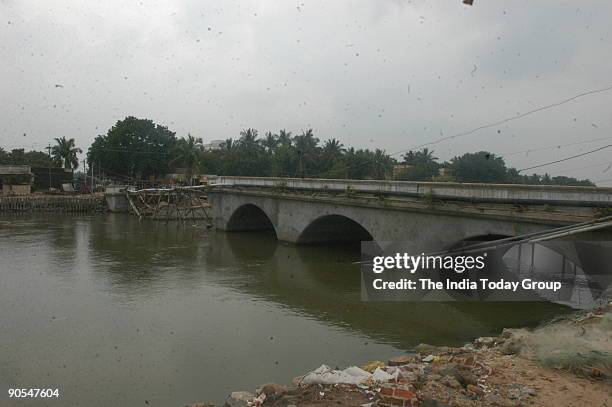 Bridge being constructed at Karaikal, Pondicherry, which is connecting Nagapattinam in Tamil Nadu, reconstructed after Tsunami