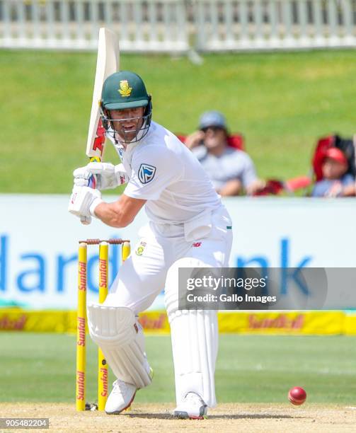 Ab de Villiers of South Africa during day 4 of the 2nd Sunfoil Test match between South Africa and India at SuperSport Park on January 16, 2018 in...