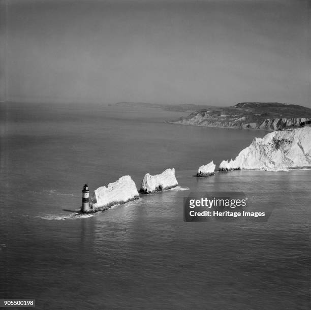 The Needles, Isle of Wight, from the south, 1949. Artist Aerofilms.