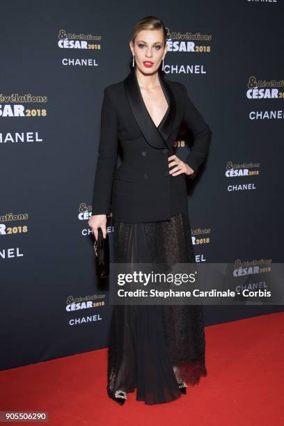 Sveva Alviti attends the 'Cesar - Revelations 2018' Party at Le Petit Palais on January 15, 2018 in Paris, France.