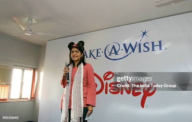 Sharmistha Adyanthaya, CEO of National office staff- make a wish foundation at the disney event at Tata Memorial hospital for the kids in Mumbai,...