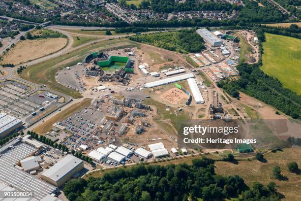 Leaveden Film Studios, Abbots Langley, Hertfordshire, 2015. Owned by Warner Brothers, the site was used to film the Harry Potter series of films....