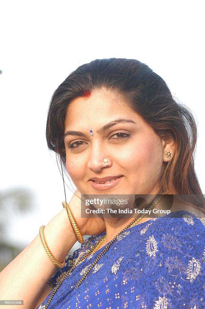 Khushboo, actress at her residence in Chennai, Tamil Nadu, India News Photo  - Getty Images