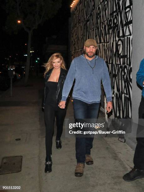 Randy Couture and Mindy Robinson are seen on January 15, 2018 in Los Angeles, California.