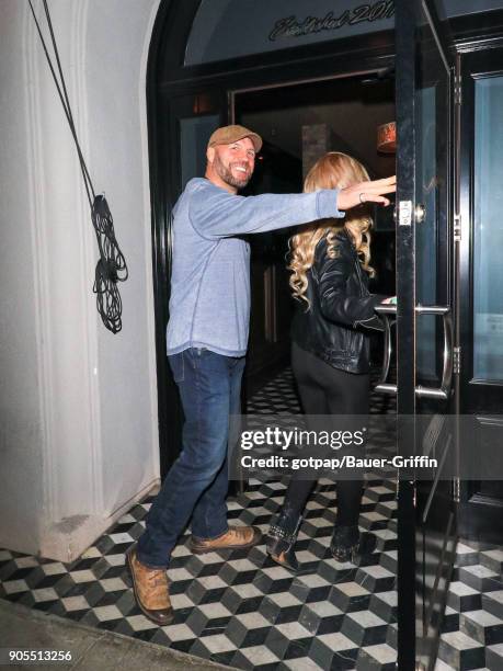 Randy Couture and Mindy Robinson are seen on January 15, 2018 in Los Angeles, California.