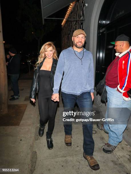 Randy Couture and Mindy Robinson are seen on January 15, 2018 in Los Angeles, California.