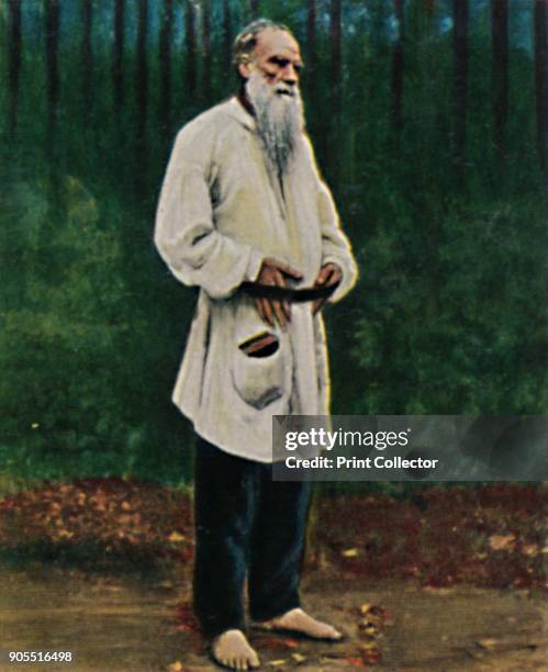 'Graf Tolstoi 1828-1910', 1934. Count Lev Nikolayevich Tolstoy , Russian writer who is regarded as one of the greatest authors of all time. From Die...